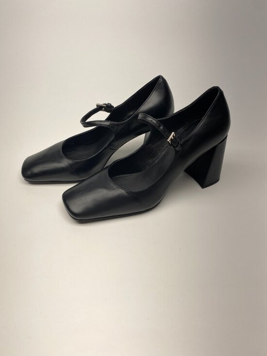Jeffrey Campbell Shoes - Jeffrey Campbell Womens Dancer-EMB Black Leather Heel Mary Jane Sz 9.5